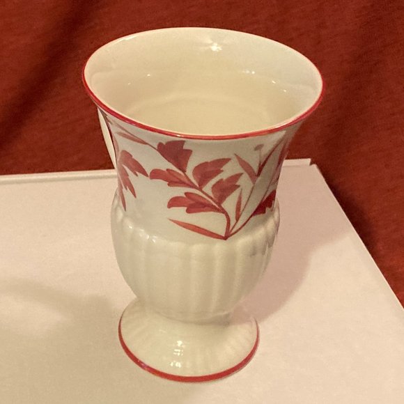 2006 Andrea By Sadek Red Leaf Pattern-1 Irish Coffee or Cappucino Mug-5" H-EUC - Picture 7 of 9